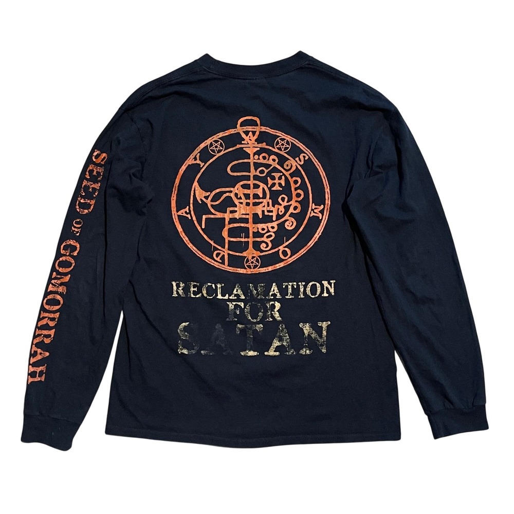 Micawber Seed of Gomorrah Death Metal Band‎ Long Sleeve Shirt Black Mens Medium